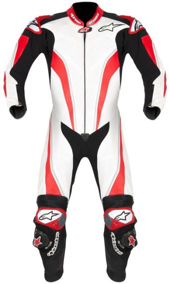 Alpinestars Race Replica Leather Suit - White/Red
