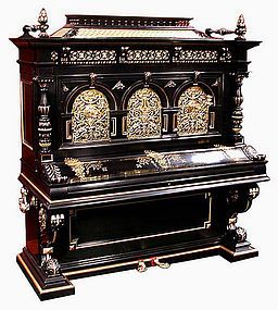 Pian Ornate Black Upright Napoleon III 