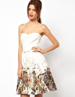 Rochie de bal de mătase cu motiv floral
