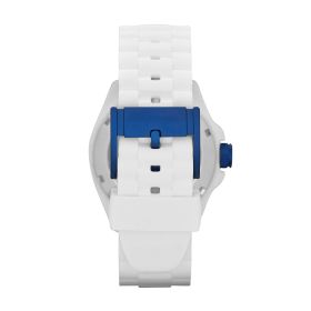  Decker Three Hand Silicone Watch - White 