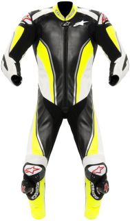 Alpinestars Race Replica Leather Suit - Hi-Viz Yellow/Black/White